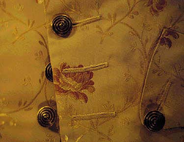 Handstitched buttonhole 1740s waistcoat